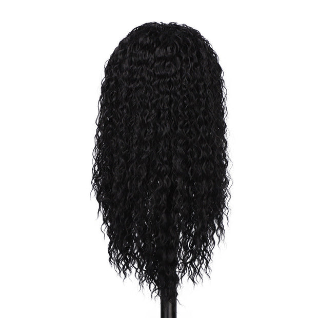 Women's Natural Curly Wig Bandage Headgear