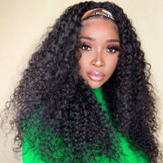 Women's Natural Curly Wig Bandage Headgear